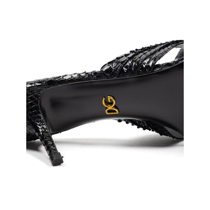 Dolce &amp; Gabbana sort læder Di Pitone sandal