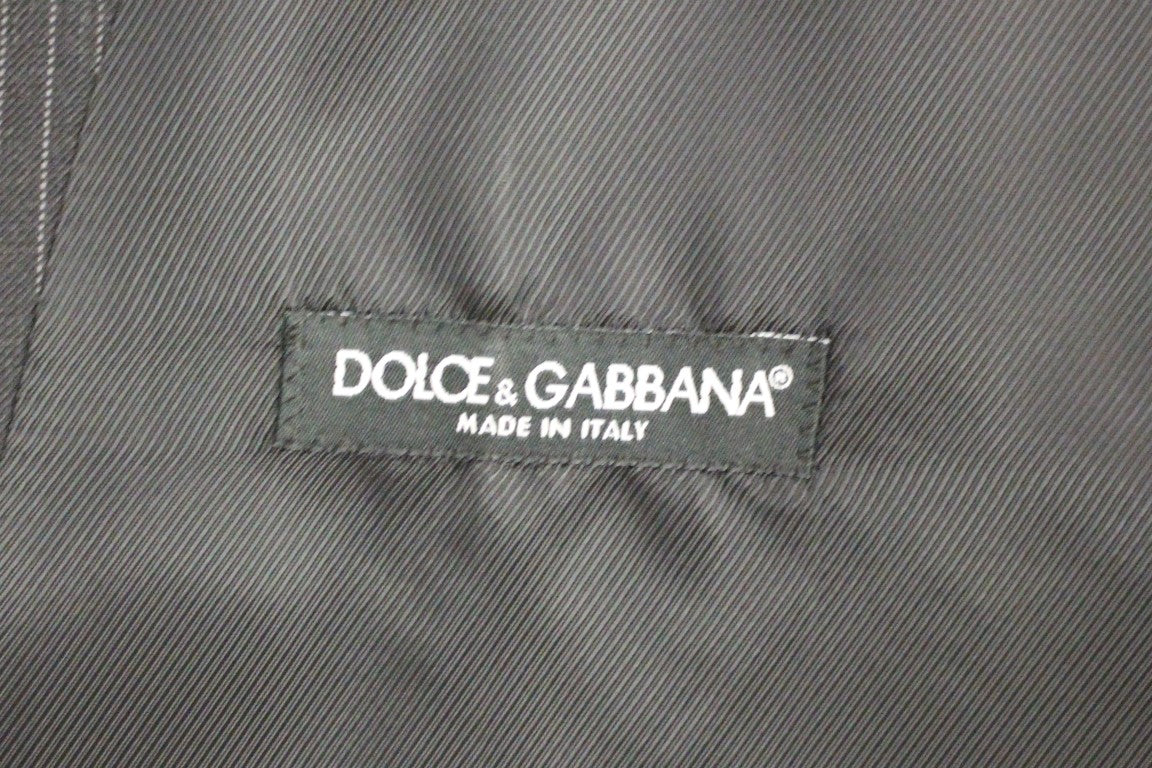 Dolce &amp; Gabbana Elegant gråstribet kjolevest