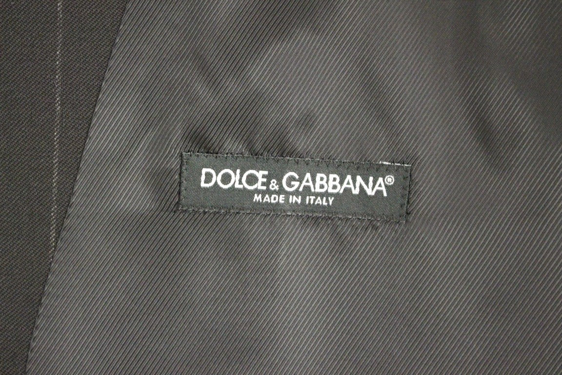 Dolce &amp; Gabbana Elegant sortstribet uldkjolevest