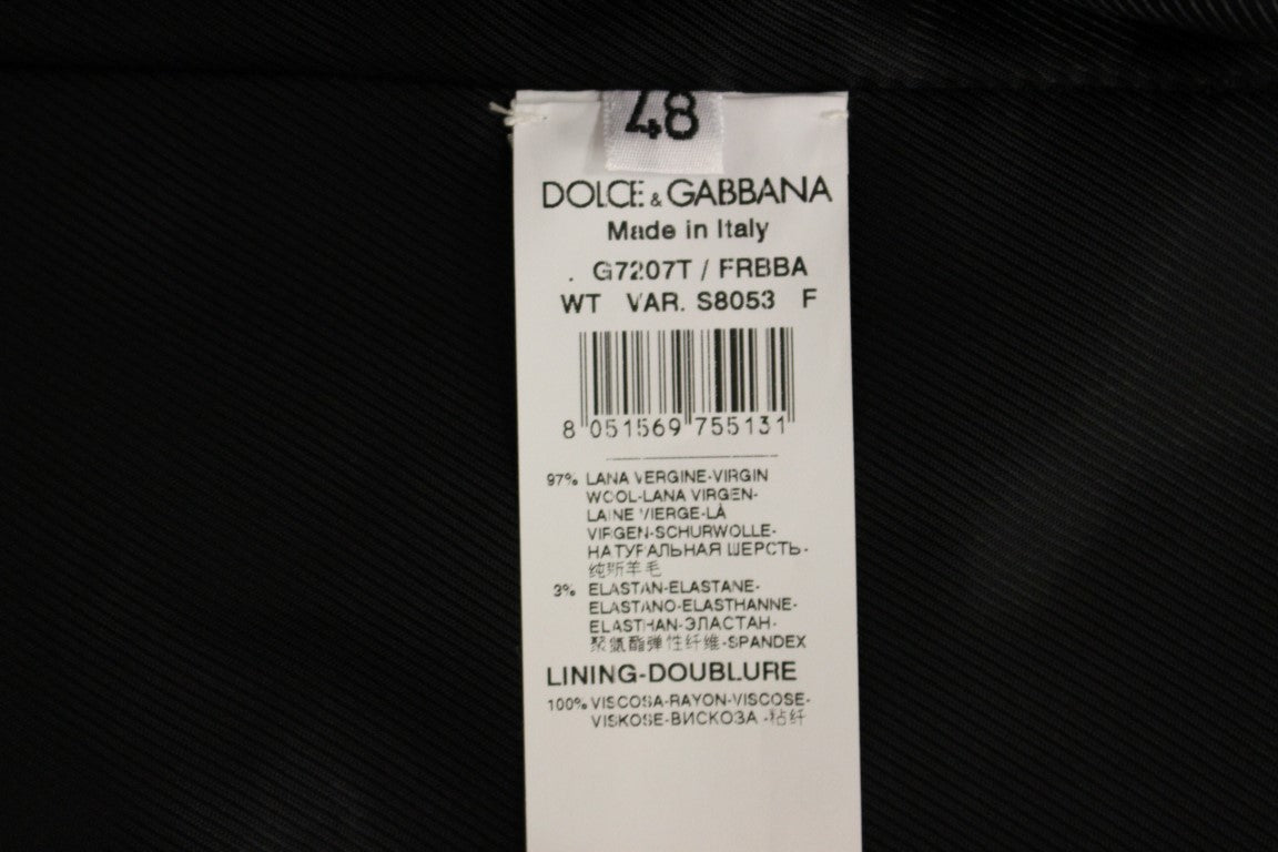 Dolce &amp; Gabbana Elegant sortstribet uldkjolevest