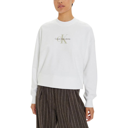 Calvin Klein Jeans Hvid Genbrugsbomuldssweater