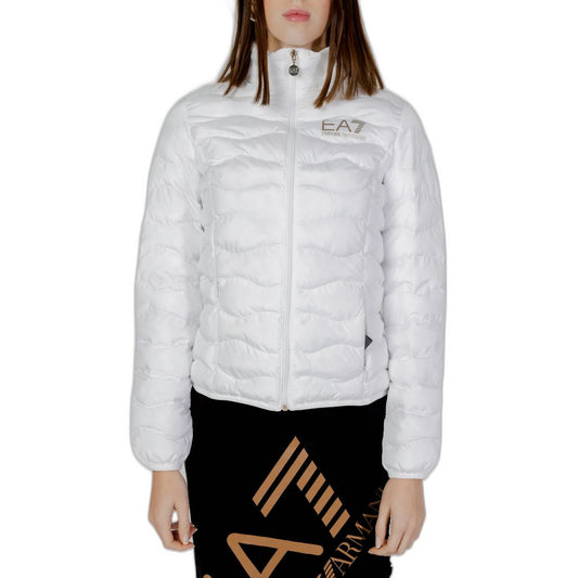 EA7 Emporio Armani Hvide Polyesterjakker &amp; Frakker