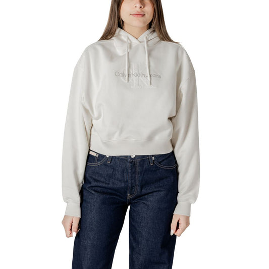 Calvin Klein Jeans Cremefarvet Bomuldssweater