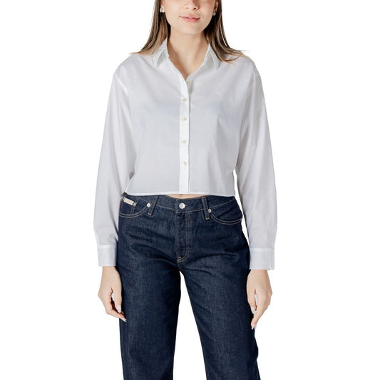 Calvin Klein Jeans Hvid Bomuldsskjorte