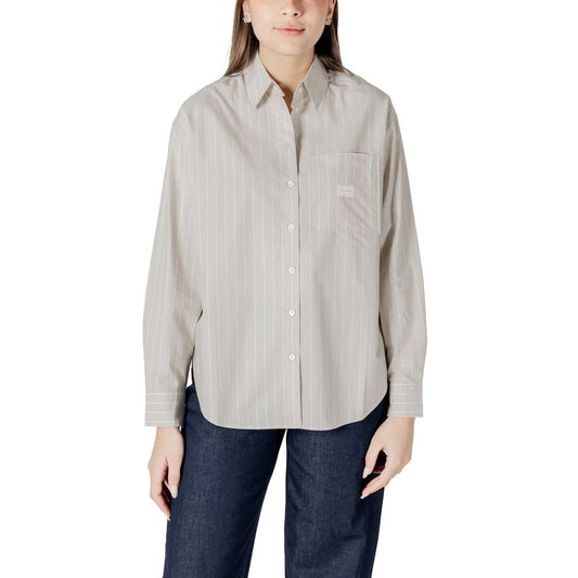 Calvin Klein Jeans Beige Bomuldsskjorte