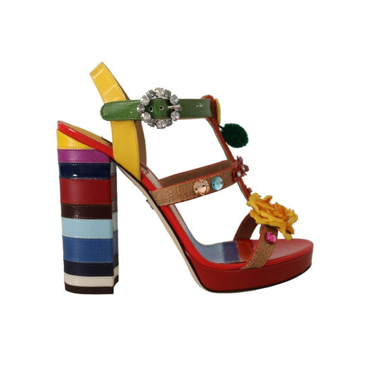Dolce &amp; Gabbana Flerfarvet Bomulds Sandal