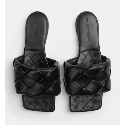 Bottega Veneta sort lædersandal