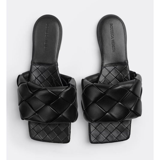 Bottega Veneta sort lædersandal