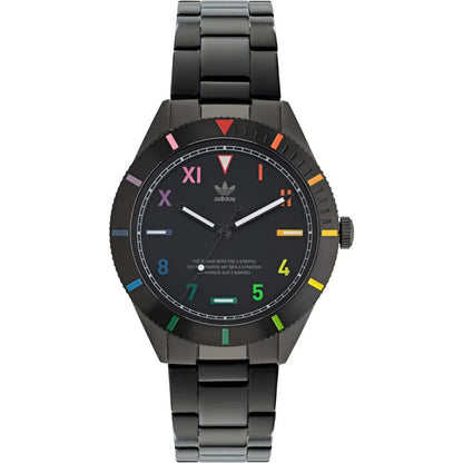 Adidas Black Stainless Steel Stainless Steel Watch
