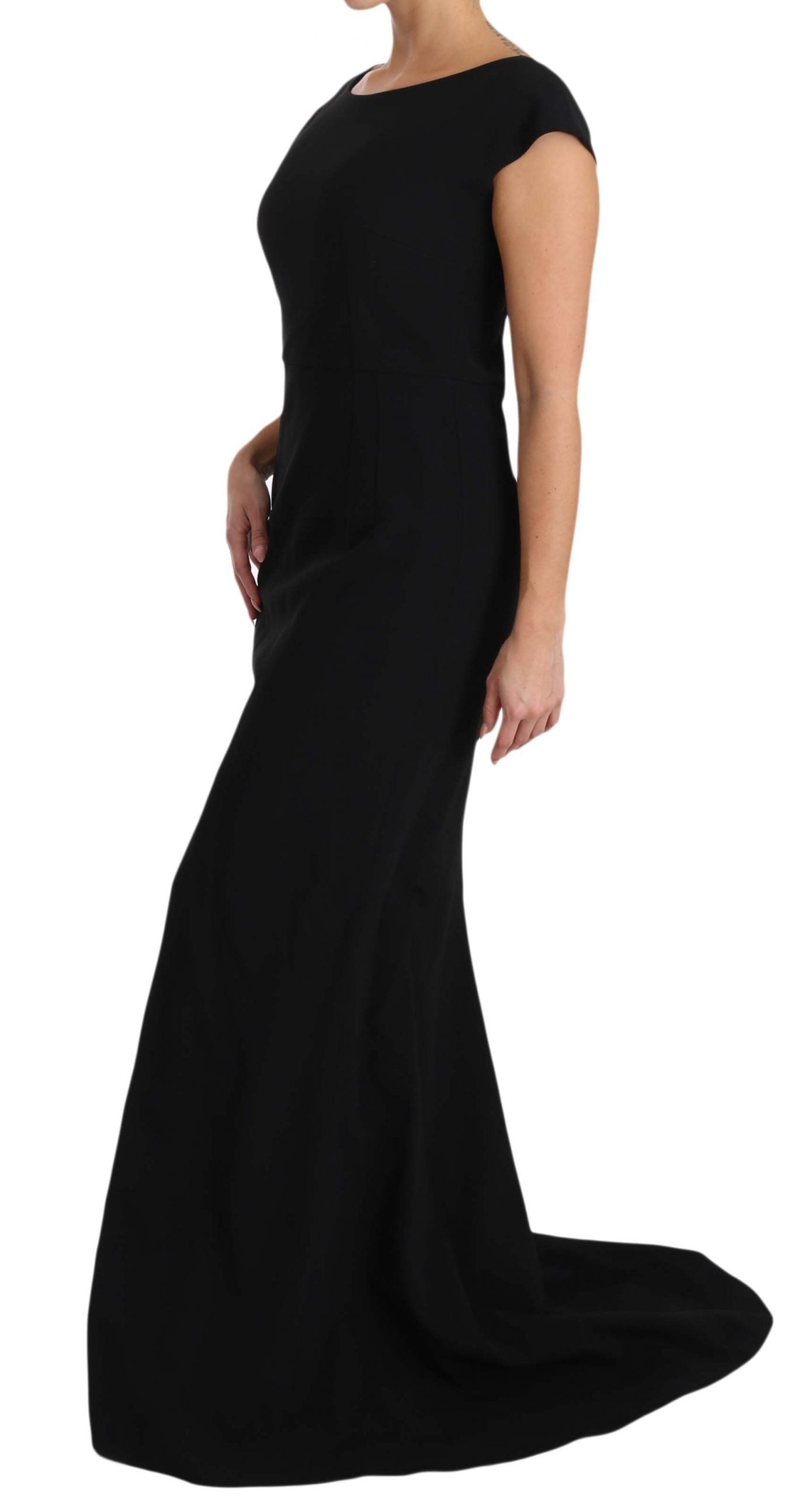 Dolce &amp; Gabbana Elegant Sort Maxi Skede Kjole