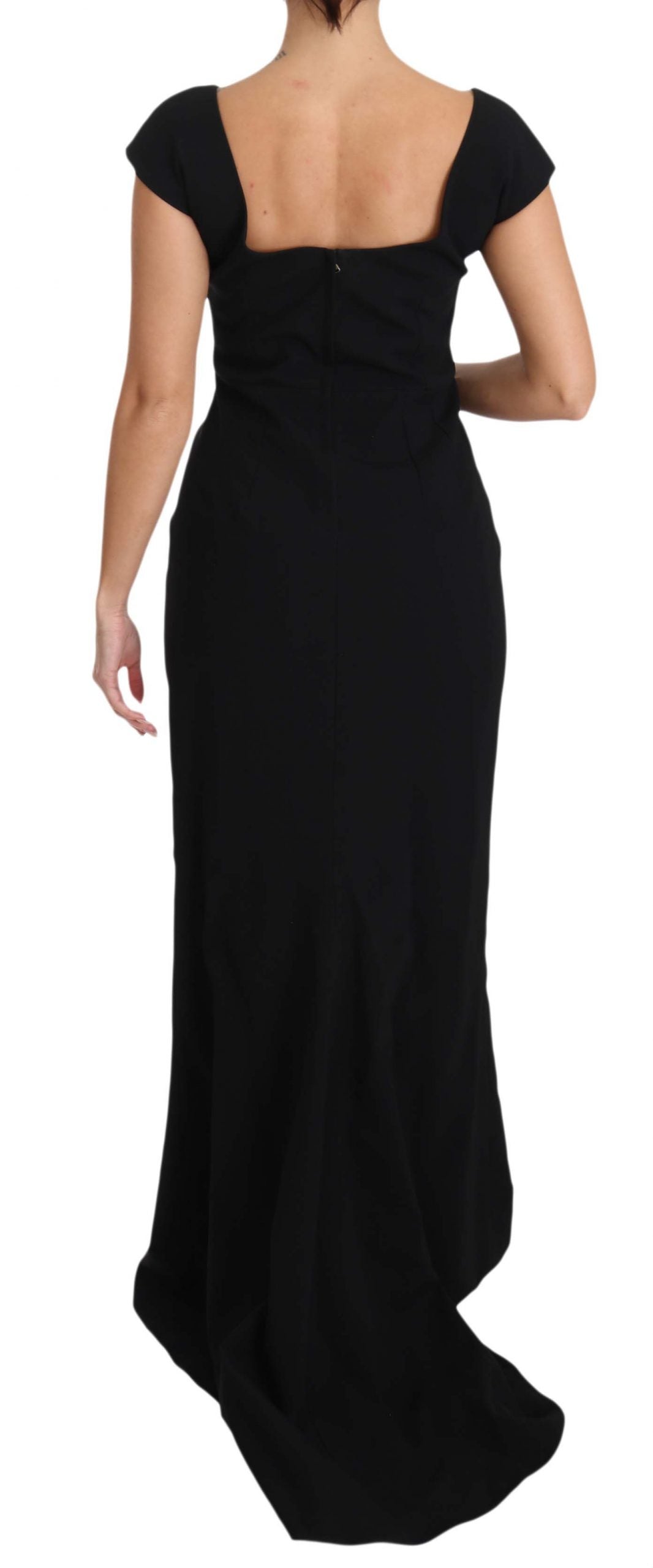 Dolce &amp; Gabbana Elegant Sort Maxi Skede Kjole