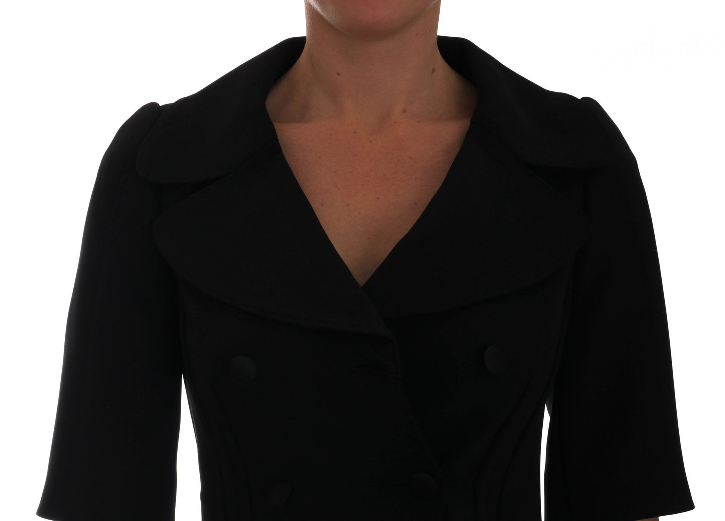 Dolce &amp; Gabbana Chic Black Cropped Dobbeltradet Blazer