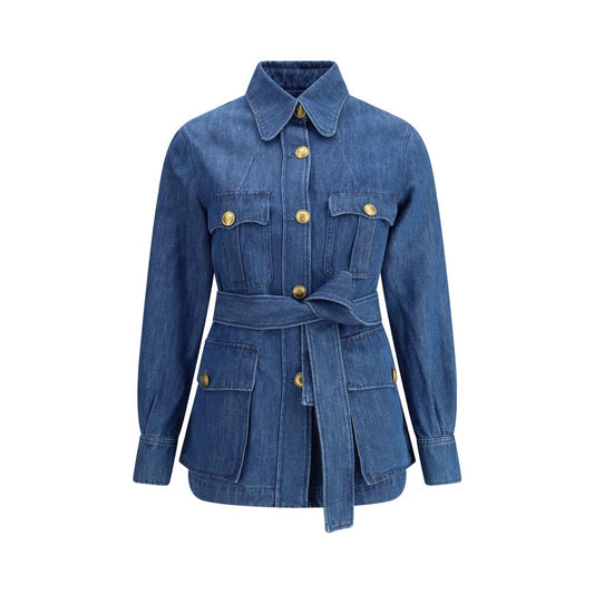 Valentino denimjakke med bælte