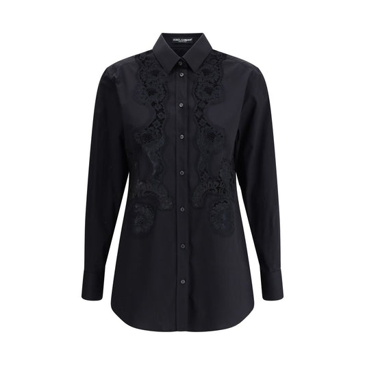 Dolce &amp; Gabbana skjorte med blondeindlæg