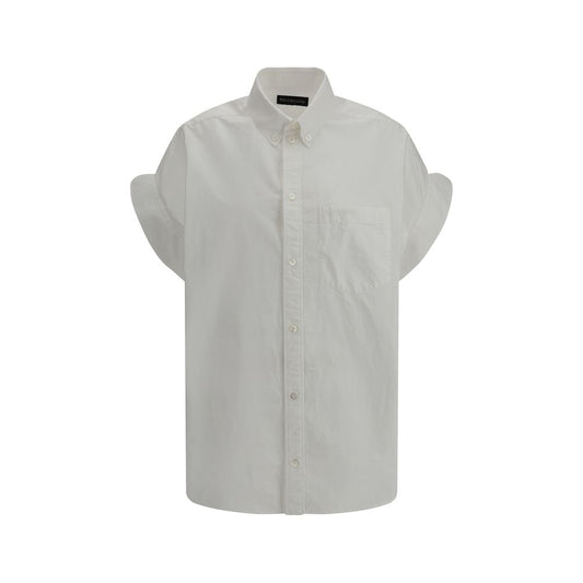 Balenciaga Oversized skjorte med korte ærmer