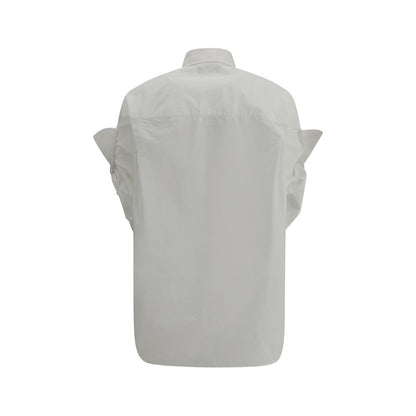 Balenciaga Oversized skjorte med korte ærmer