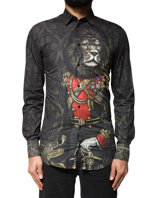 Dolce &amp; Gabbana Sort Royal Pet Portrait GULD Kjole