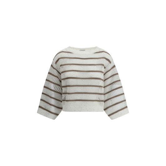 Brunello Cucinelli-trøje i perforeret strik