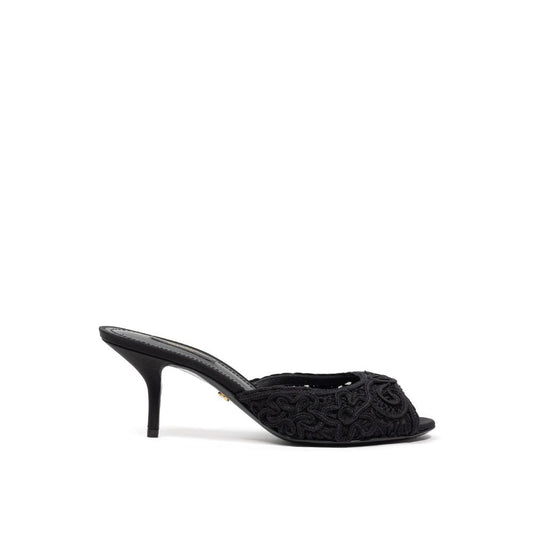 Dolce &amp; Gabbana sort bomuldssandaler