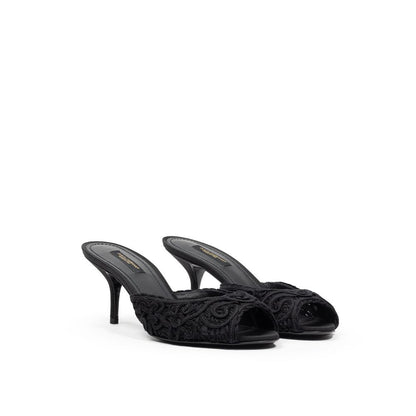 Dolce &amp; Gabbana sort bomuldssandaler