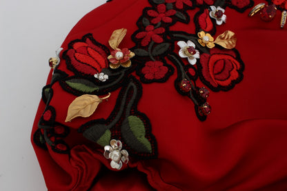 Dolce &amp; Gabbana Elegante Silke Shorts Med Høj Talje Og Broderi