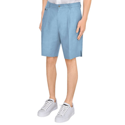 Dolce & Gabbana Light Blue Linen Short