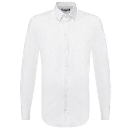 Dolce &amp; Gabbana Hvid Bomuldsskjorte