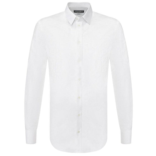 Dolce &amp; Gabbana Hvid Bomuldsskjorte