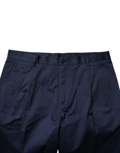 Dolce &amp; Gabbana Mørkeblå Bomuld Mellem Talje Herre Bermudashorts