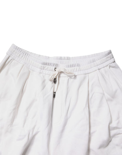 Dolce &amp; Gabbana Hvide Bomulds Cargo Bermuda Sweatshorts Shorts