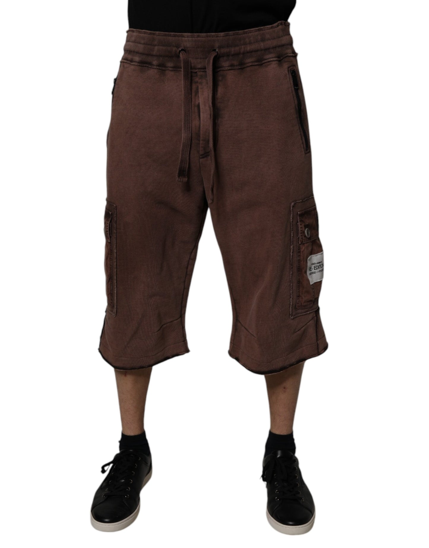 Dolce &amp; Gabbana Brune Bomuld Cargo Bermuda Sweatshorts Shorts