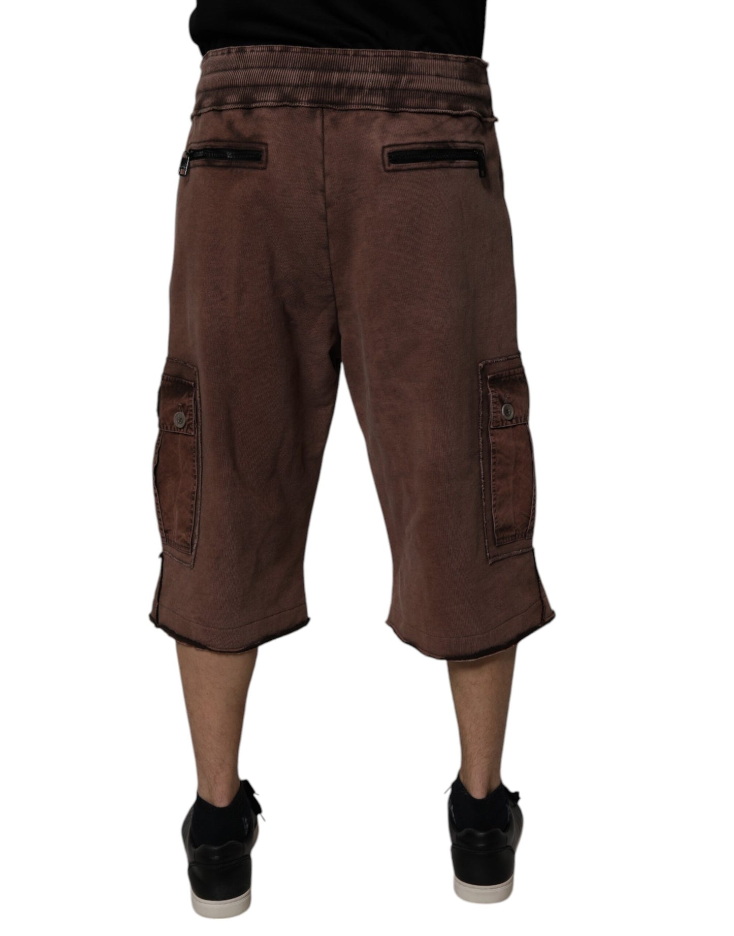 Dolce &amp; Gabbana Brune Bomuld Cargo Bermuda Sweatshorts Shorts