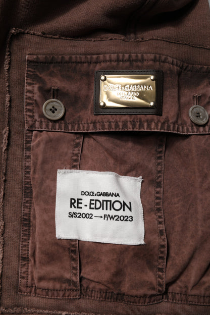 Dolce &amp; Gabbana Brune Bomuld Cargo Bermuda Sweatshorts Shorts