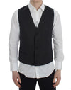 Dolce & Gabbana Elegant gråstribet uldvest