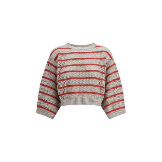 Brunello Cucinelli-trøje i perforeret strik