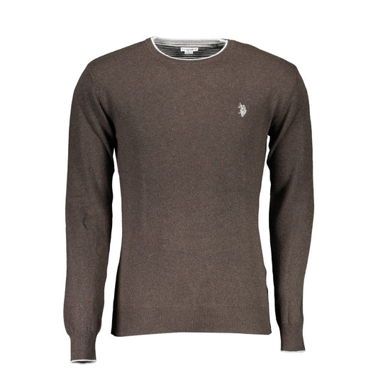 US POLO ASSN. Brun uldtrøje til mænd