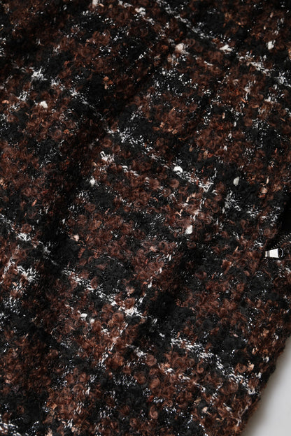 Dolce &amp; Gabbana Flerfarvet Højtaljet Tartan Tweed Blyantnederdel