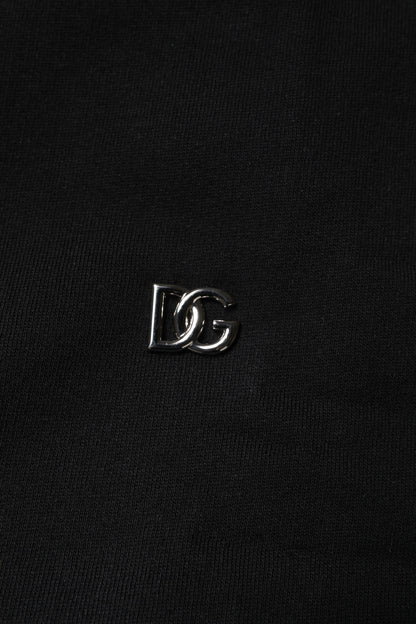 Dolce &amp; Gabbana Sort bomuldssweatshirt med rund hals