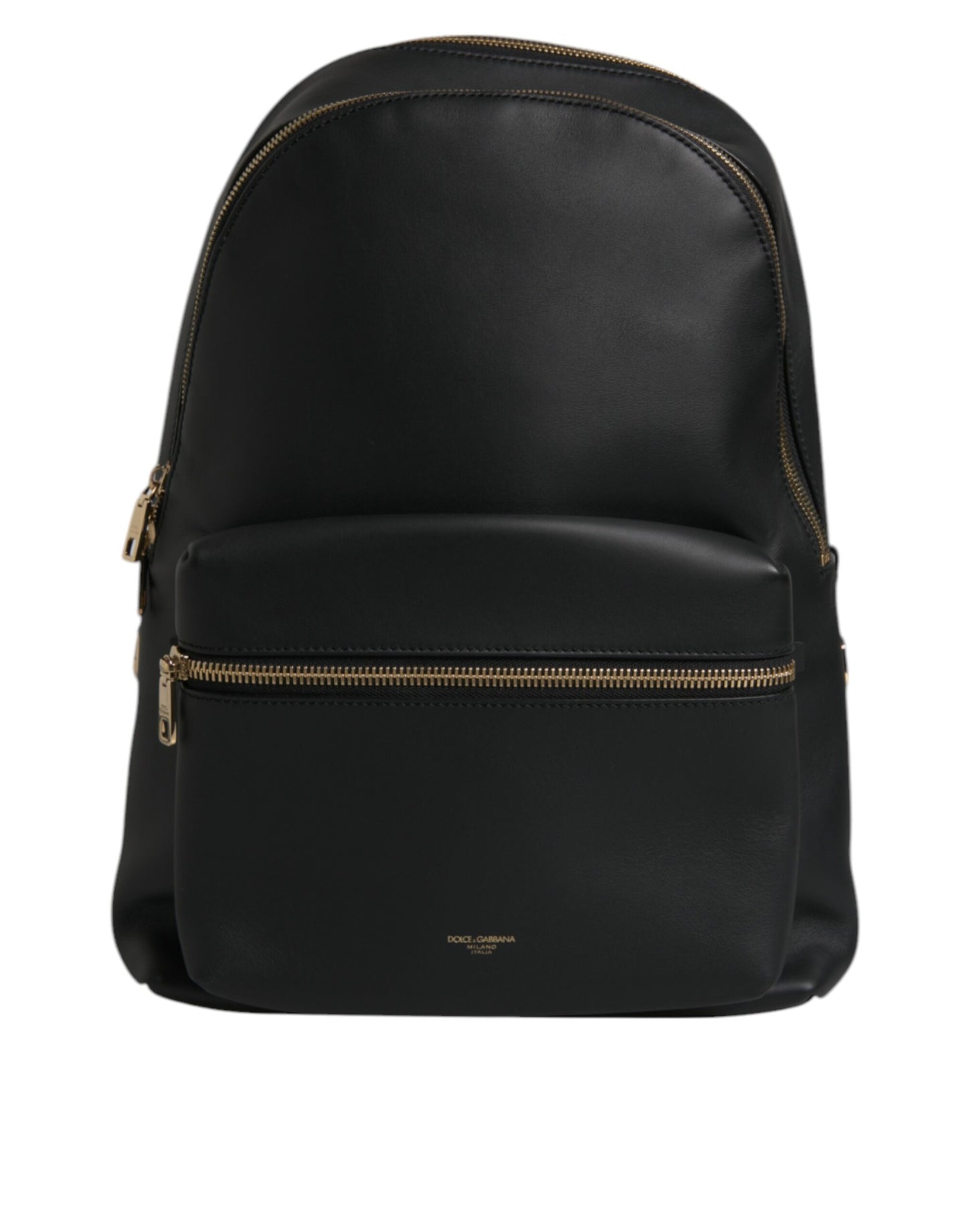 Dolce & Gabbana Black DG Leather Logo Print Travel Back Pack Bag