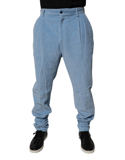 Dolce &amp; Gabbana Lyseblå Corduroy Bomulds Skinny Denim Jeans