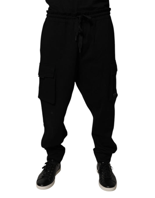 Dolce &amp; Gabbana Sorte Jogger Cargo Joggingbukser i Bomuld
