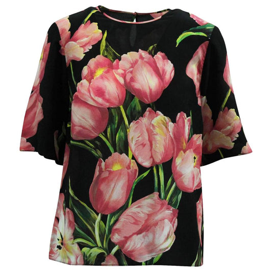 Dolce &amp; Gabbana Sort Silketrøje
