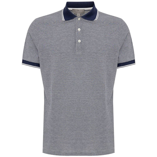 Canali Blå Bomuldspoloshirt