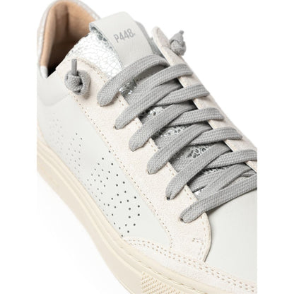 P448 Hvid Lædersneaker