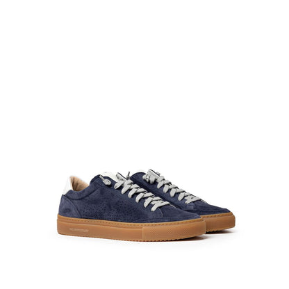 P448 Blå Lædersneaker