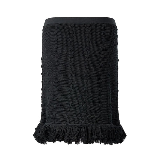 Bottega Veneta Elegant Sort Bomuldsnederdel