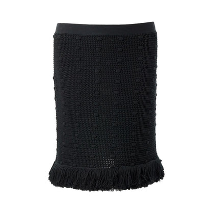 Bottega Veneta Elegant Sort Bomuldsnederdel