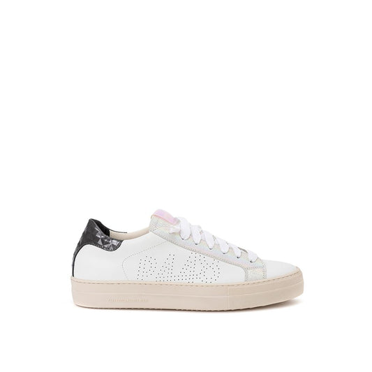 P448 Løft dit sneaker-spil med helt hvide italienske læderskoner
