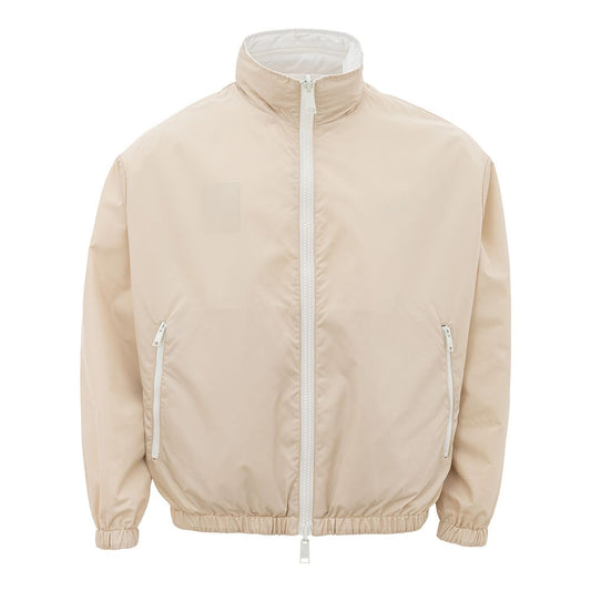 Armani Exchange Beige Polyamidjakke til den moderne mand