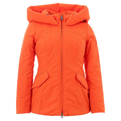 Peuterey Elegant Orange Polyesterjakke til Kvinder